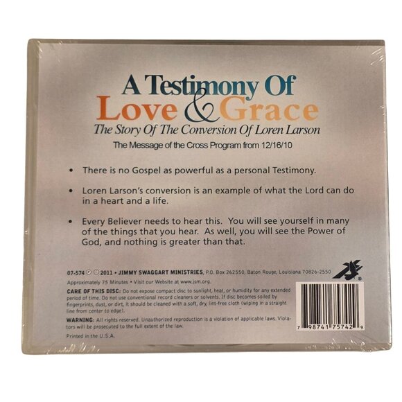 I Will Build Your House and Testimony Of Love Grace 2 CDs Loren Larson NOS - Picture 8 of 10